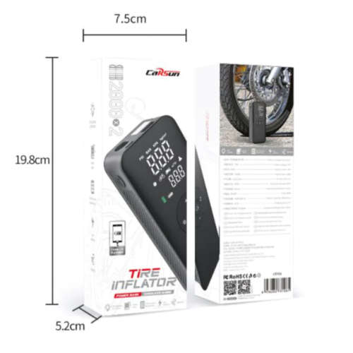 Digital Display Power Bank Inflate Pump Led Light Air Compressor