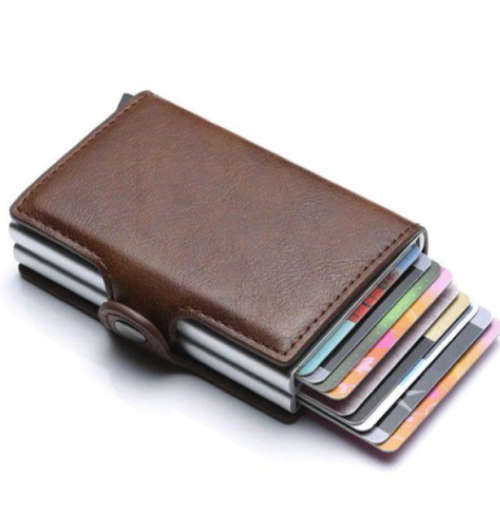 POPHOP Dual Credit Card Pop Up Wallet Black