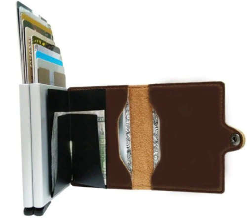 POPHOP Dual Credit Card Pop Up Wallet Black