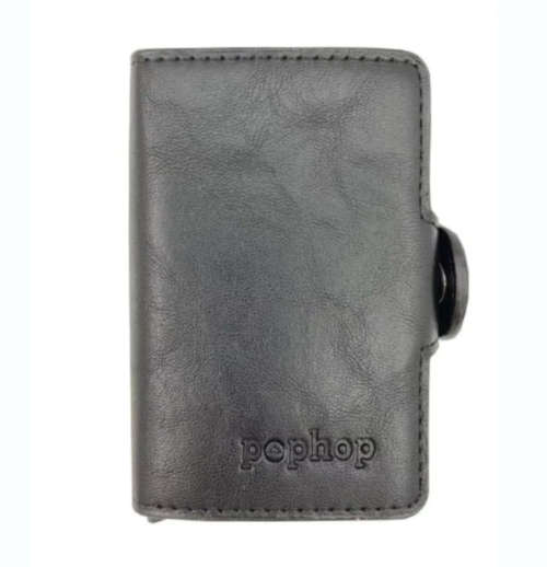 POPHOP Dual Credit Card Pop Up Wallet Black