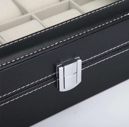 10 Slot PU Leather Watch Collector Display