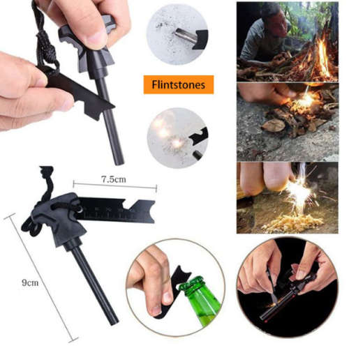 Tactical Survival Multi-Function Kit - 36 in 1 - Black-Camouflage Bag