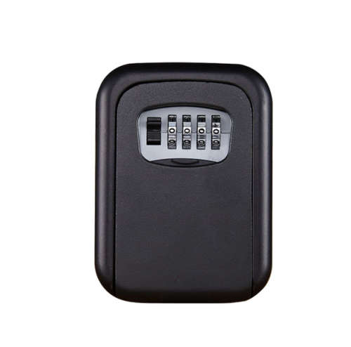 Wall Mounted Key Safe Storage Lock Box With 4-Digit Password - Black