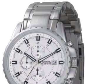 Fossil Men's Chronograph White Dial Watch