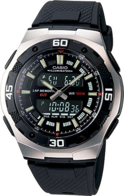 Casio Men World Time Alarm Analog Digital Sport Watch NIB