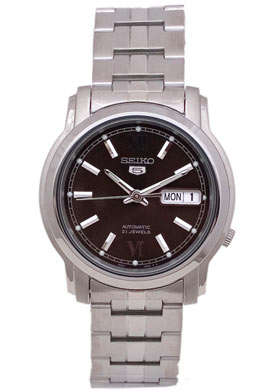 Seiko Men's Automatic Stainless Steel with Brown Dial