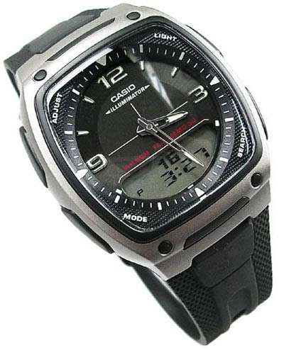 Casio  Neo-display Telememo World Time LED Alarm Mens Resin Watch