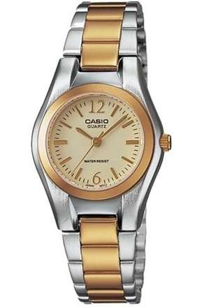 NEW CASIO ANALOG TWO TONE CLASSIC QUARTZ LADIES WOMEN'S WATCH