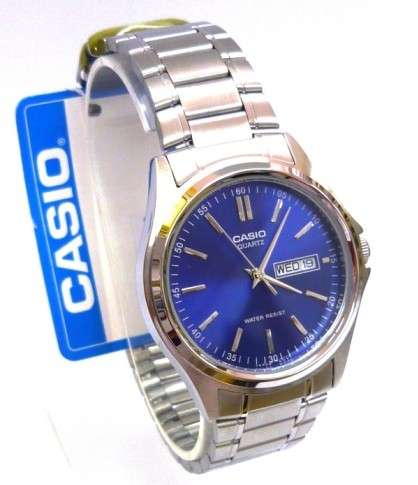Casio  Quartz Analogue Blue Dial Day Date Classic Gents Men's Watch