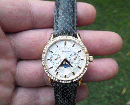 Swiss Made Adriatica Womens date, day, month and moonface watch