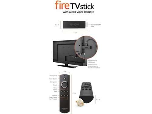 Amazon Refurbished: Fire TV Stick with Alexa Voice Remote (with no TV controls), HD streaming