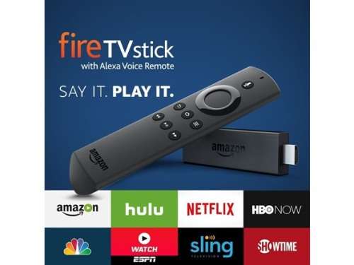 Amazon Refurbished: Fire TV Stick with Alexa Voice Remote (with no TV controls), HD streaming