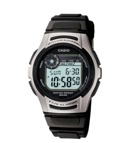 NO RESERVE....Men's Casio Black and Silver Digital Watch Resin Strap.... BRAND NEW!!