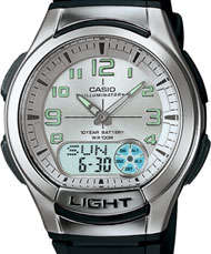 NO RESERVE....Men's Casio Illuminator 3 Alarm Databank Ana-Digi Light Watch.... BRAND NEW!!