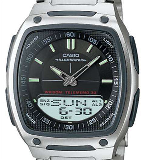 NO RESERVE....Men's Casio Ana-Digi 10-Year Battery 30 Page Databank  Watch .... BRAND NEW!!