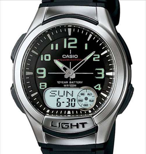 NO RESERVE....Men's Casio Illuminator 3 Alarm Databank Ana-Digi Light Watch.... BRAND NEW!!