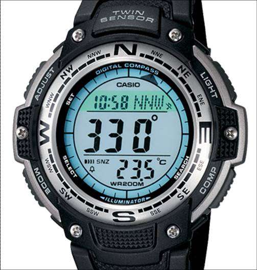 CASIO....Men's 4 Alarm Twin Sensor Compass/ Thermometer  Sport Watch .... BRAND NEW!!