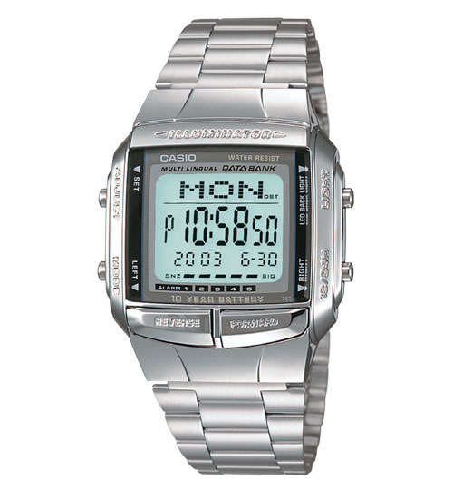CASIO !!!!  Men's Digital Stainless Steel Data Bank, 5 Alarms, Multi-lingual Watch .... BRAND NEW!!!