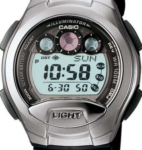 CASIO....Casio Men's Classic 5 Alarm--10 Year Battery Black Resin Band Sport Watch.. BRAND NEW!