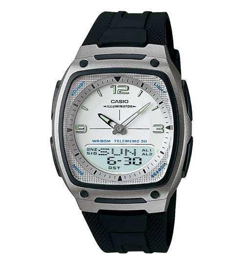 CASIO....Men's Casio Ana-Digi 10-Year Battery 30 Page Databank  Watch .... BRAND NEW!!
