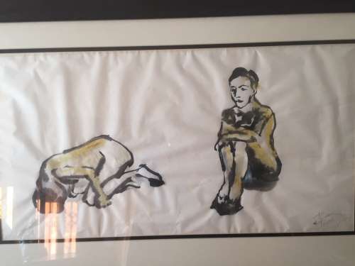 LARGE BEEZY BAILEY `UNTITLED` WATER COLOUR