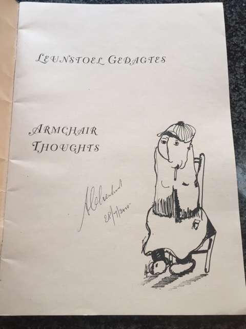 SIGNED!!! CLAERHOUT `ARMCHAIR THOUGHTS` FIRST EDITION, SCARCE!!