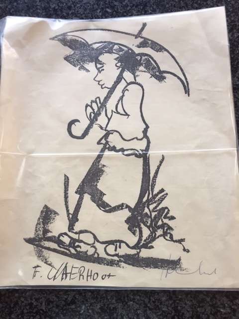 SCARCE!!! CLAERHOUT `STRATE SONDER PAD`, FIRST EDITION + SIGNED PRINT WITH ORIGINAL SIGNATURE