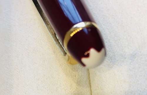 VINTAGE MONT BLANC MEISTERSTUCK BORDEAUX (BURGUNDY) FOUNTAIN PEN - 14K GOLD NIB! IN BOX