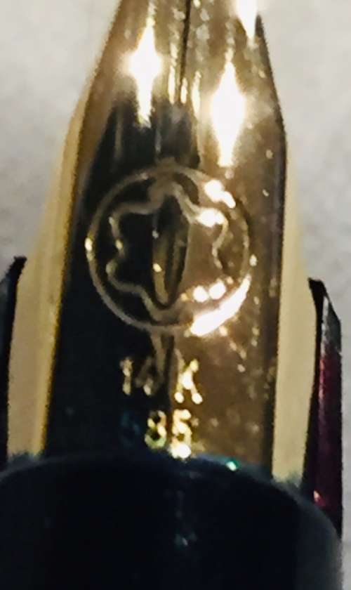 MONT BLANC GENERATION FOUNTAIN PEN WITH 14K GOLD NIB AND GOLD TRIM IN BOX