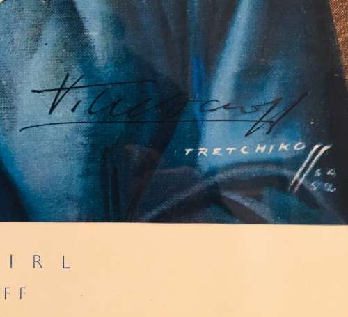 RARE SIGNED!! TRETCHIKOFF "CHINESE GIRL" SIGNED PRINT, FRAMED IN  SOLID WOOD, GREAT CONDITION