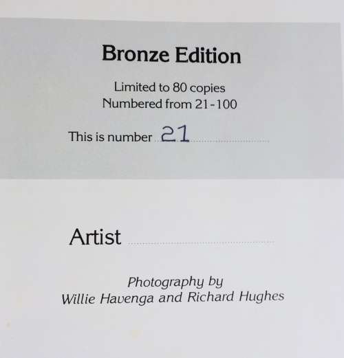 BRONZE EDITION `WH COETZER STILL LIFES/STILLEWES` LEATHERBOUND, NUMBERED 21/80