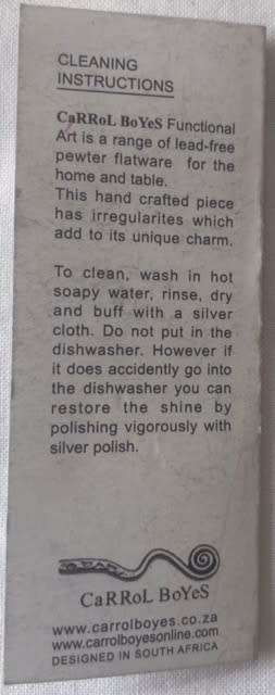 CARROL BOYES SILVER SET OF SALT AND PEPPER SHAKERS UNUSED