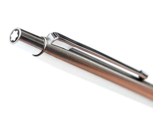 MONT BLANC SILVER NOBLESSE SLIMLINE BALLPOINT PEN IN EXCELLENT CONDITION WITH WORKING REFILL