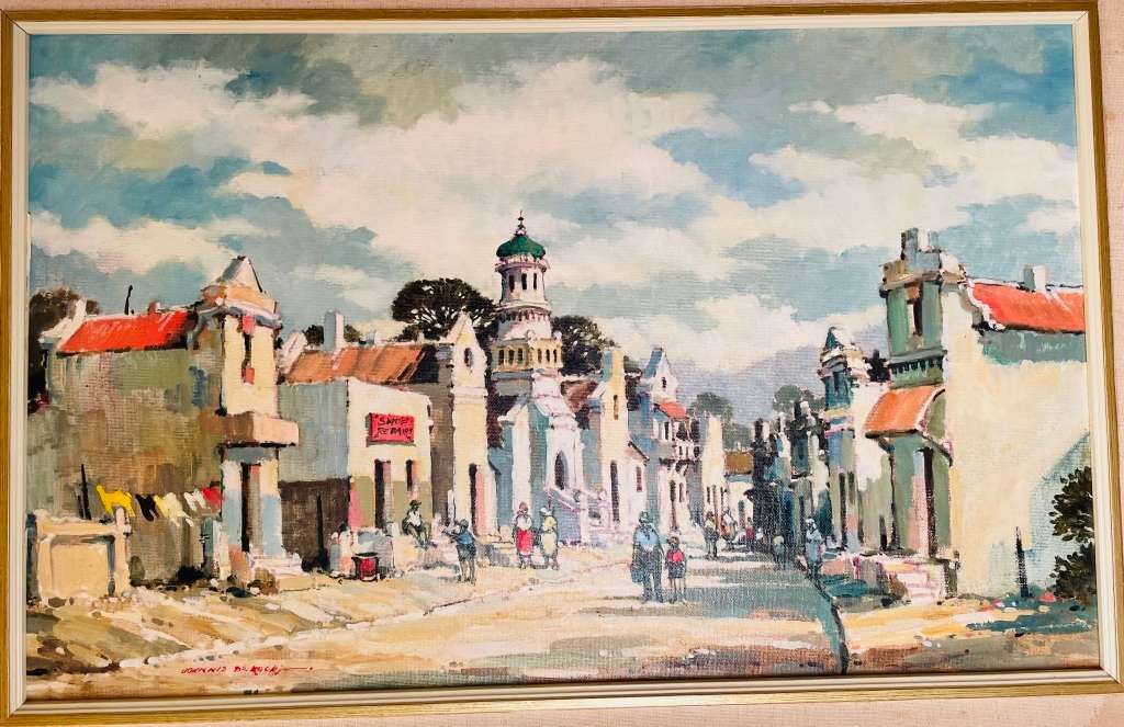`DISTRICT 6` BY JOHNNIE DE KOCK` OIL PAINTING