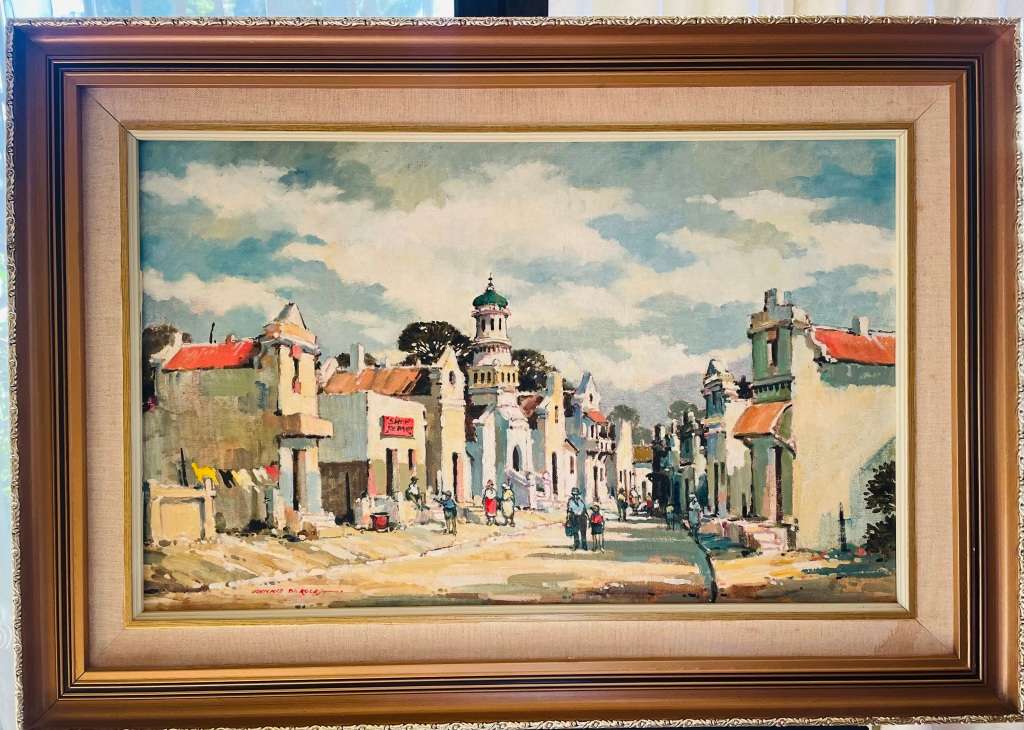 `DISTRICT 6` BY JOHNNIE DE KOCK` OIL PAINTING