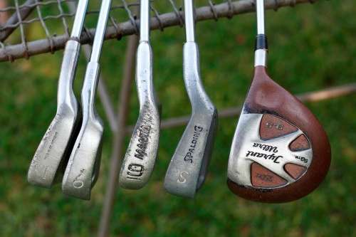 Taylormade woods and various other clubs