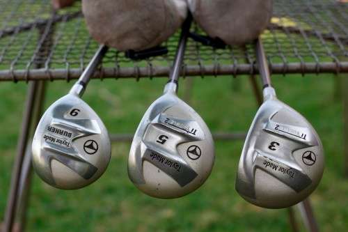 Taylormade woods and various other clubs