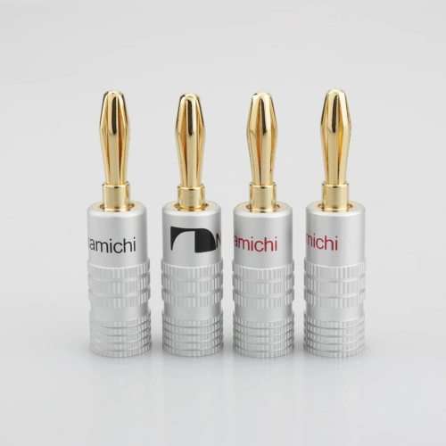 Nakamichi 4mm Banana Plug 24K Gold Pure Copper Adapter PAIR