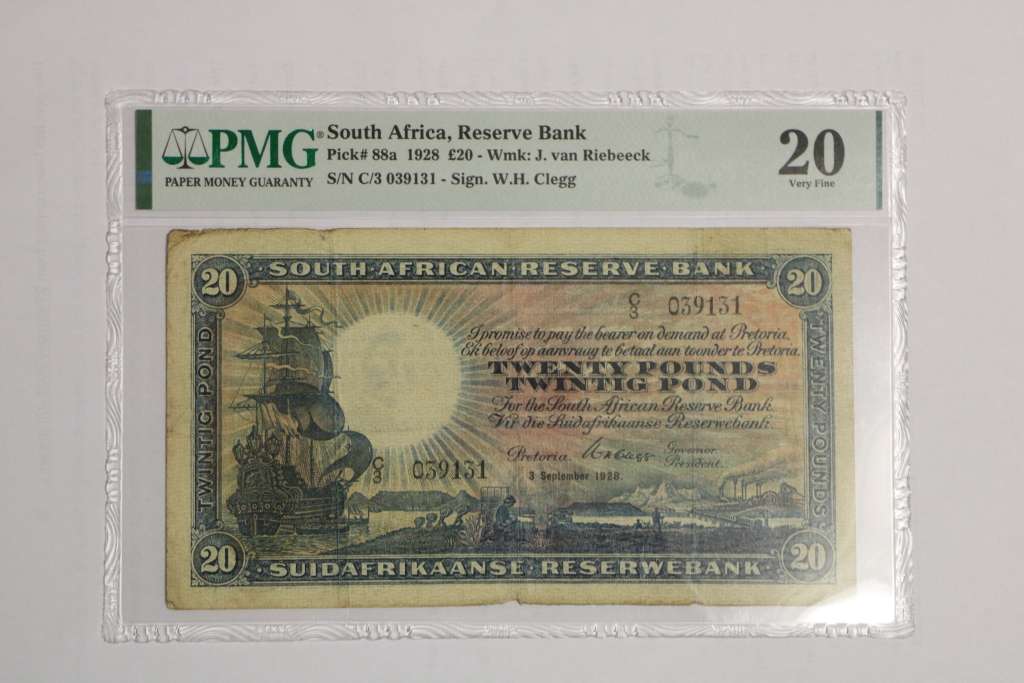 1928 Twenty Pounds  W.H Clegg PMG VF20