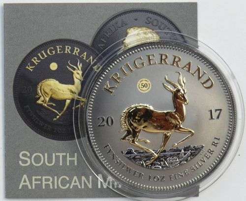 Black Ruthenium Silver Coin 1 Rand South Africa 2017