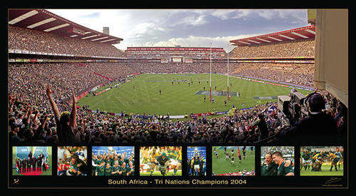 2004 Tri-Nations Victory poster by Kevin James unframed