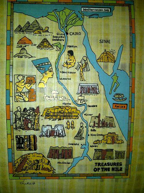 ANCIENT EGYPTIAN TRADITIONAL PAPYRUS ART