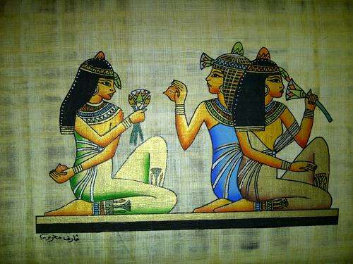ANCIENT EGYPTIAN TRADITIONAL PAPYRUS ART