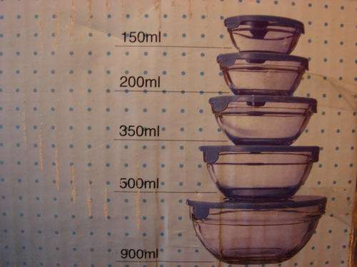 10 Piece glass storage and snack bowl set