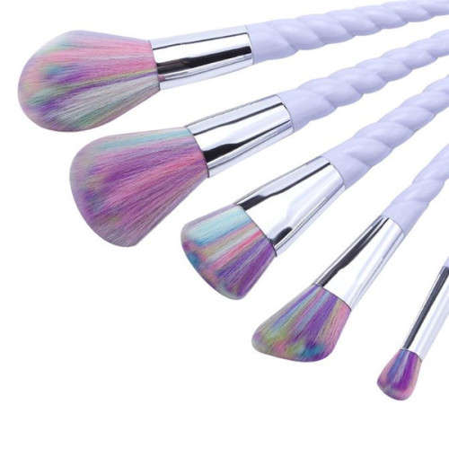 5pcs/set Unicorn Face Eyeliner Brush Thread Cosmetic Make Up Flat Brushes Set Makeup