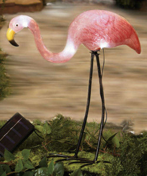 Flamingo Solar Yard Art