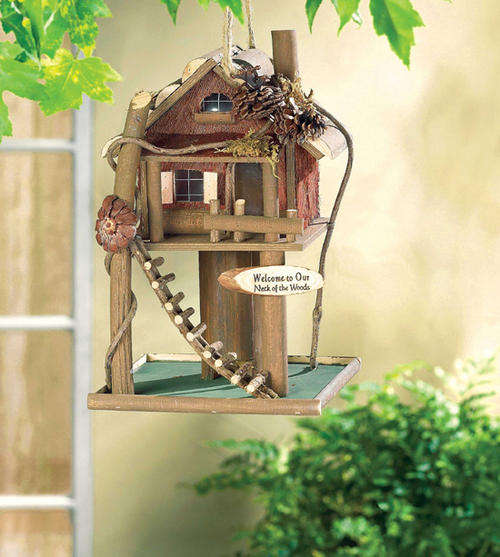 ** Read B4 Bidding ** Tree House Birdhouse - Outdoor Living Collection