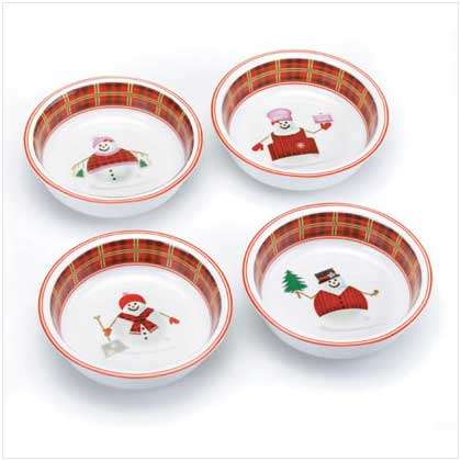 ** Read B4 Bidding ** Porcelain Perfectly Plaid Bowls - Holiday Collection