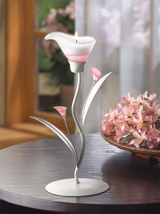 ** Read B4 Bidding ** Sunrise Calla Lily Candleholder