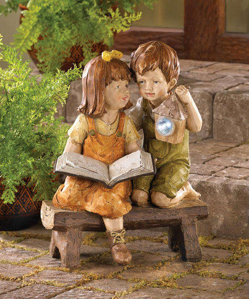 ** READ BEFORE BIDDING ** Reading Time Fun Solar Light Statue